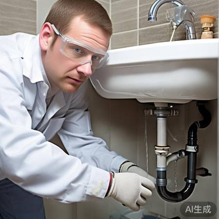 关闭进水阀,排空后疏通管道