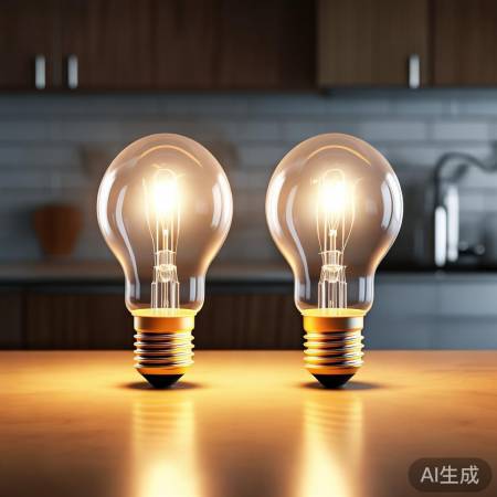 对比新旧灯泡,判断好坏