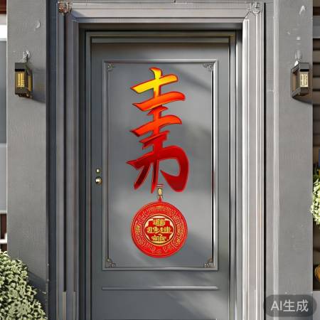 “福字元宝门,好运连连来”