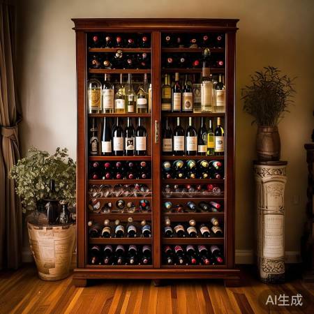 别墅酒柜配红酒杯架，提升生活品质的必备之选