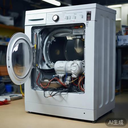 洗衣机电机故障,先自检接线。