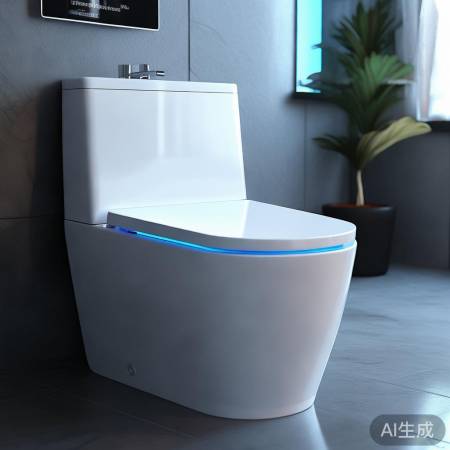 智能马桶,一键自动冲水