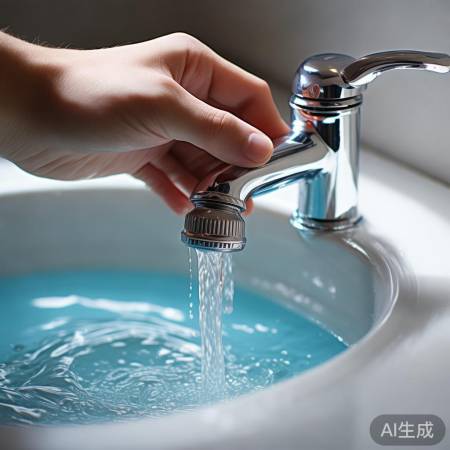 调整水阀,调节水量