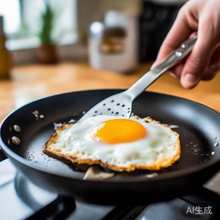 煎蛋轻翻防碎