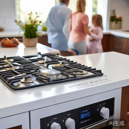 美的燃气灶:安全易用,操作简单