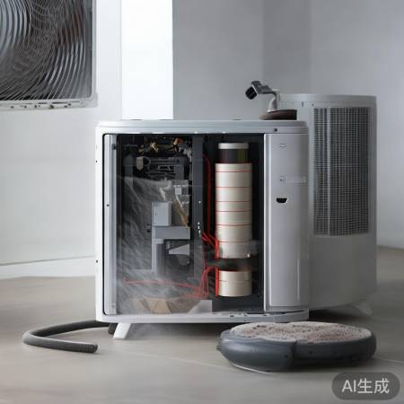 空气能深度保养,耐心吹尘。