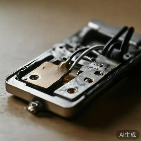 电池位于底部,一按胶纸脱落