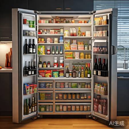 大冰箱，收纳丰富，生活有滋有味