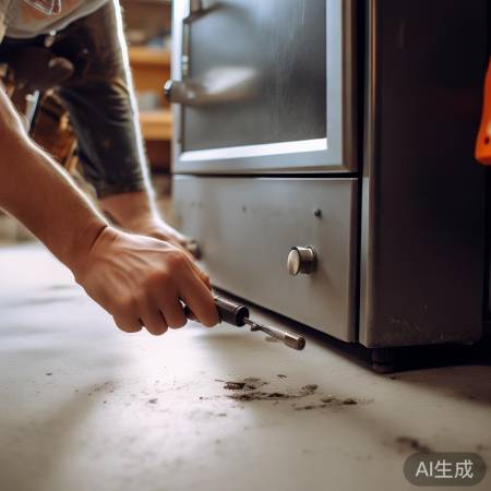 安装灶台,螺丝固定牢