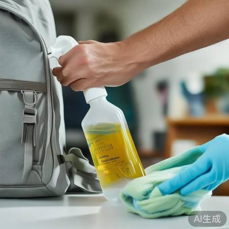 “书包专用清洗剂擦拭法”