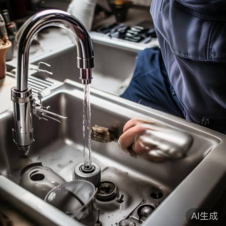 安装龙头,耐心细心