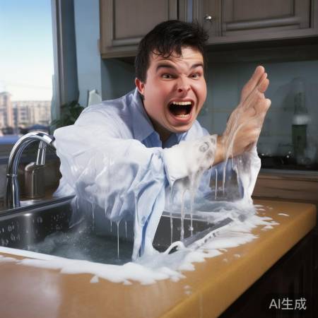 朋友手洗衣衫袖子破,笑料百出