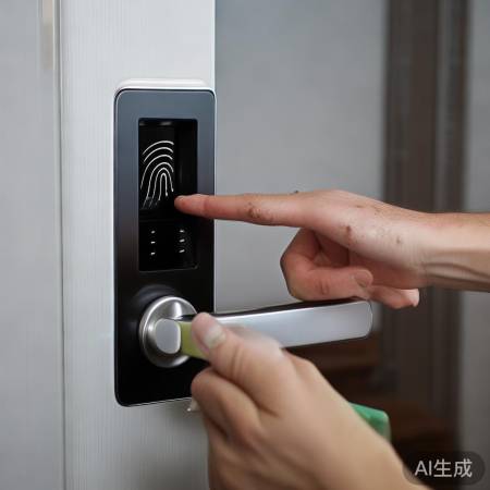 指纹锁脏了，轻擦清洁