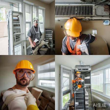 清洗空调，注意细节，安全通风