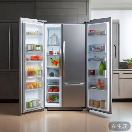 十字门大容量冰箱