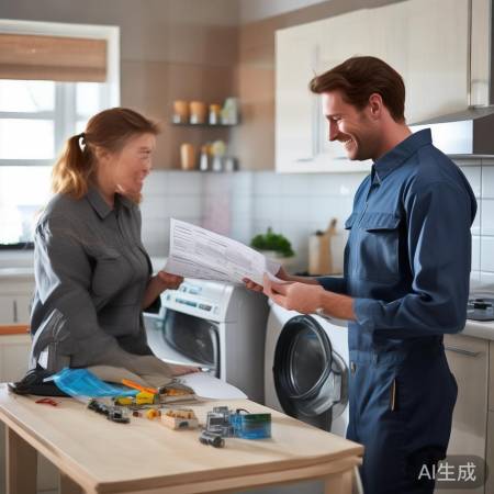 洗衣机维修完成,索要发票维权。