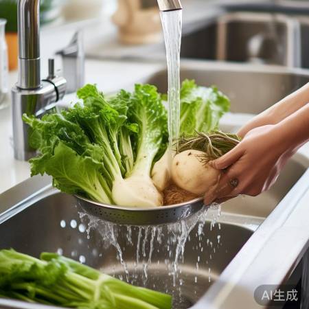 先清洗蔬菜再消毒