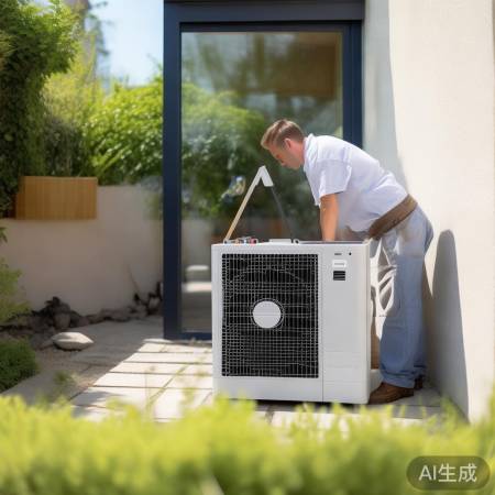 “选位检查,安装杜邦空气能”