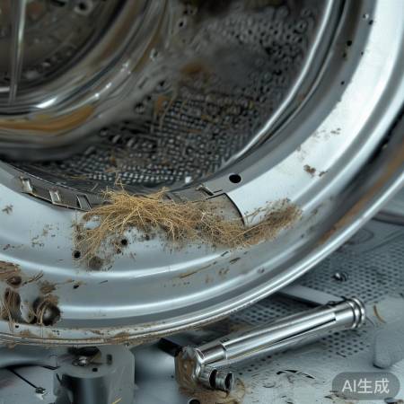 拆卸洗衣机滚筒底部