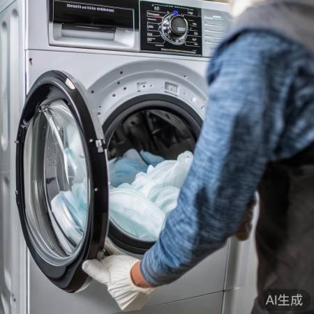 确保断电，检查衣物