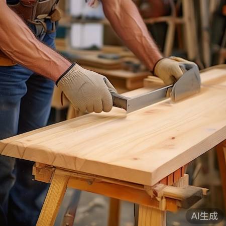 锯木板，注意整齐