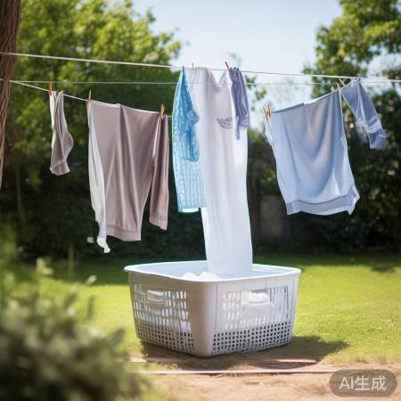 “轻抖排干，阴凉晾晒”