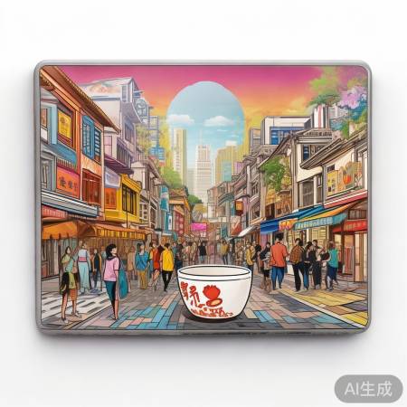 喜茶冰箱贴，南宁街头文化推广