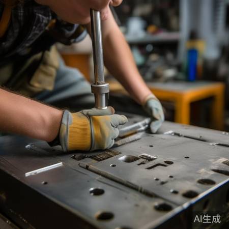 钻孔插铆，慢慢旋紧螺丝。