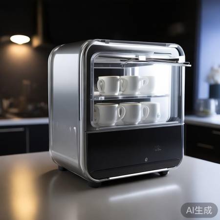 美的茶杯消毒柜，小巧高效。