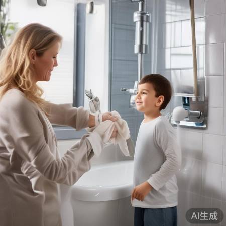 洗澡前擦干身体用电热水器