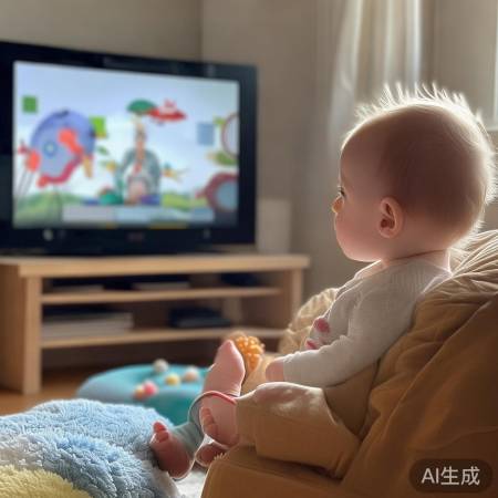 宝宝看电视，环境很重要。
