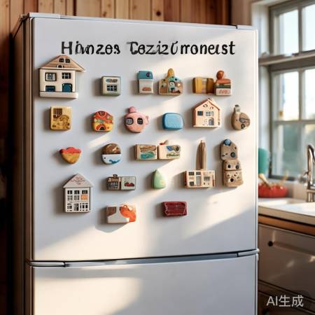 “黏土冰箱贴：除湿保鲜两用宝”