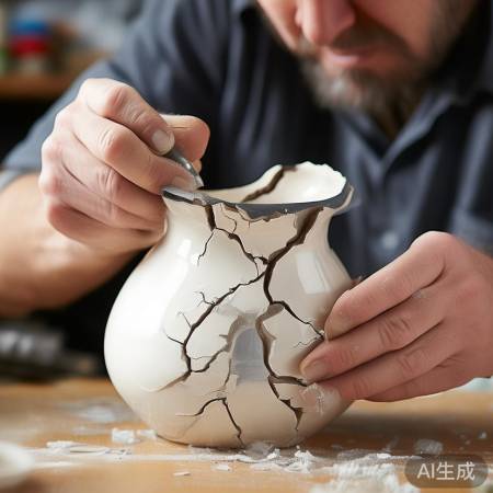 打磨涂胶，检查牢固