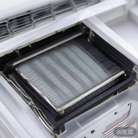 空调滤芯在金属框内