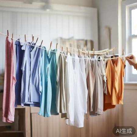 平铺晾晒,减少皱褶