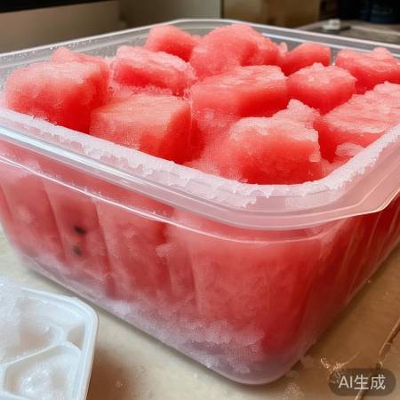 西瓜冻成沙,冷藏解口感