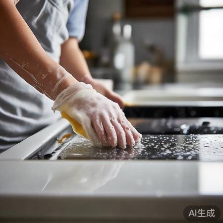 轻柔擦拭,避免毁容