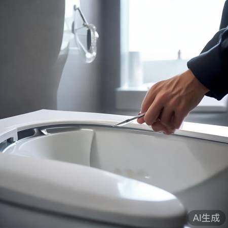 “智能马桶盖锁扣紧，小心损坏”