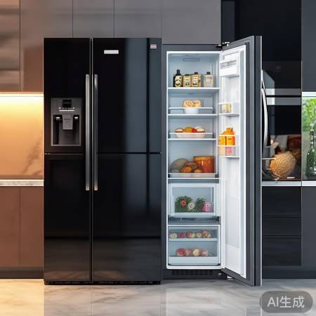 容声风冷冰箱黑色：时尚家电新选择