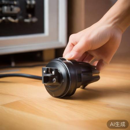 关闭电源，临时固定插头