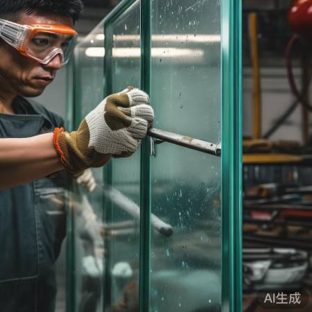 轻撬玻璃板，勿用力过猛