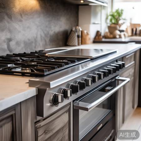 燃气灶面板绽放花朵设计，引领厨房美学潮流