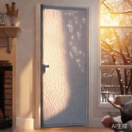 防盗门保温毛毡门贴：冬季家居保暖新选择