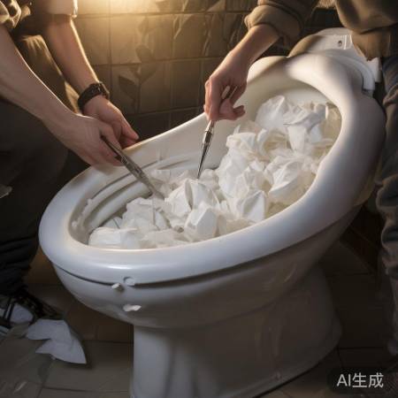 马桶卫生纸钩出法