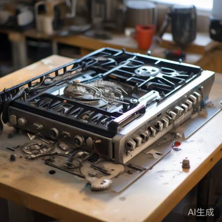 燃气灶拆卸成功，轻拿轻放。