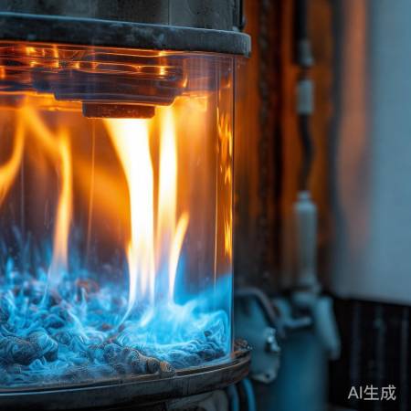 “天然气燃烧，热量产生”