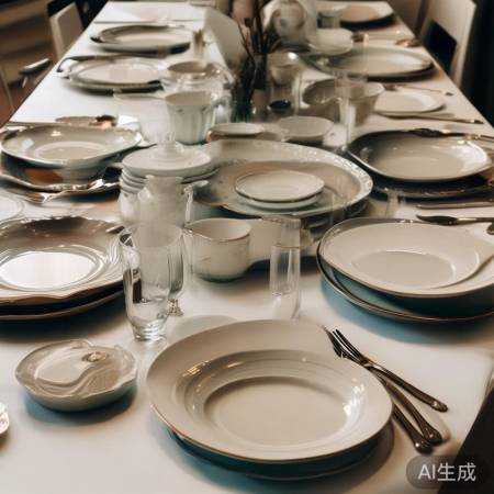 餐具整齐摆放,心情愉悦