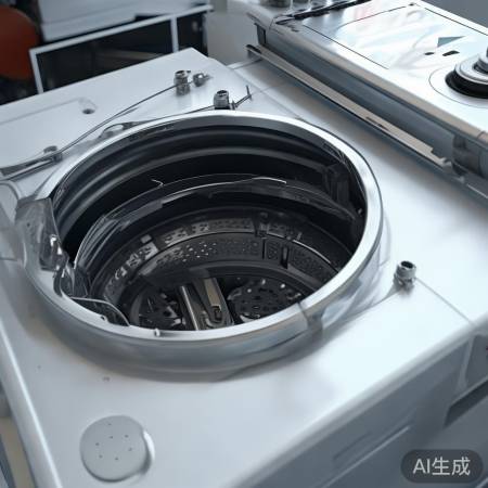 打开洗衣机盖