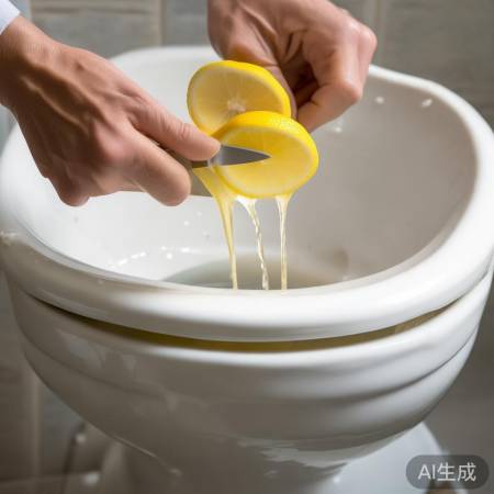 “柠檬酸去污，马桶清新香”