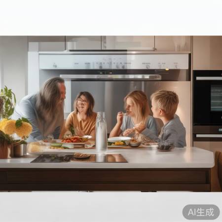 美的集成灶，操作简便，全家健康